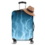 Blue Lightning Print Luggage Cover