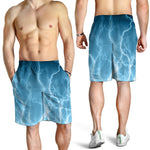 Blue Lightning Print Men's Shorts
