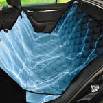 Blue Lightning Print Pet Car Back Seat Cover