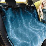Blue Lightning Print Pet Car Back Seat Cover