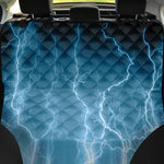 Blue Lightning Print Pet Car Back Seat Cover