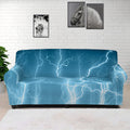 Blue Lightning Print Sofa Cover