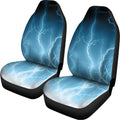 Blue Lightning Print Universal Fit Car Seat Covers