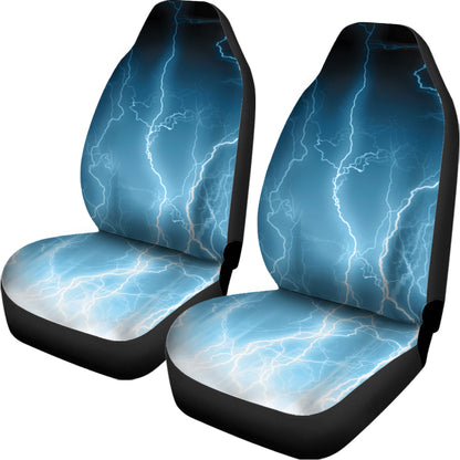 Blue Lightning Print Universal Fit Car Seat Covers