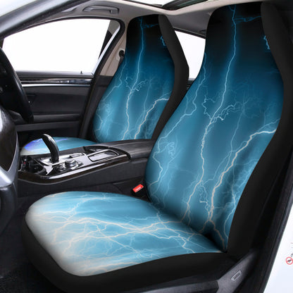 Blue Lightning Print Universal Fit Car Seat Covers
