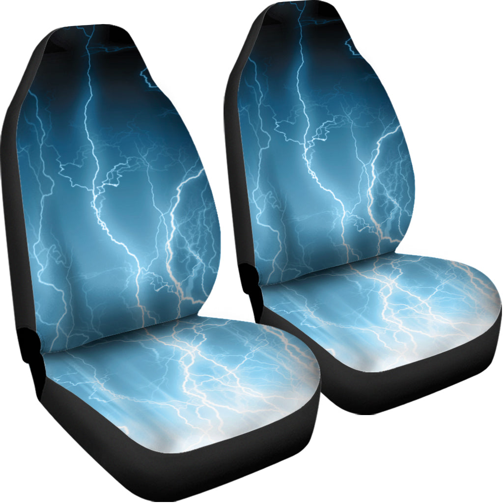 Blue Lightning Print Universal Fit Car Seat Covers