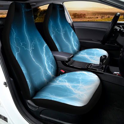 Blue Lightning Print Universal Fit Car Seat Covers