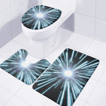 Blue Lightspeed Print 3 Piece Bath Mat Set