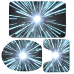 Blue Lightspeed Print 3 Piece Bath Mat Set
