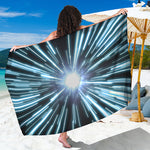 Blue Lightspeed Print Beach Sarong Wrap