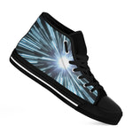 Blue Lightspeed Print Black High Top Shoes
