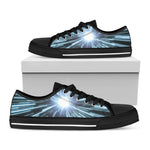 Blue Lightspeed Print Black Low Top Shoes