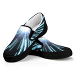 Blue Lightspeed Print Black Slip On Shoes