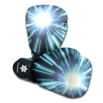 Blue Lightspeed Print Boxing Gloves