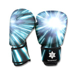 Blue Lightspeed Print Boxing Gloves