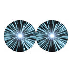 Blue Lightspeed Print Car Coasters