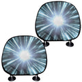 Blue Lightspeed Print Car Headrest Covers