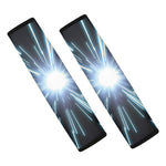 Blue Lightspeed Print Car Seat Belt Covers
