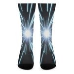 Blue Lightspeed Print Crew Socks