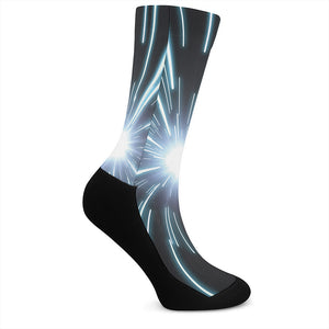 Blue Lightspeed Print Crew Socks