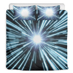 Blue Lightspeed Print Duvet Cover Bedding Set