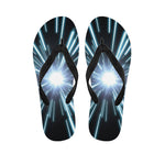 Blue Lightspeed Print Flip Flops