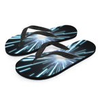 Blue Lightspeed Print Flip Flops