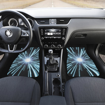 Blue Lightspeed Print Front and Back Car Floor Mats