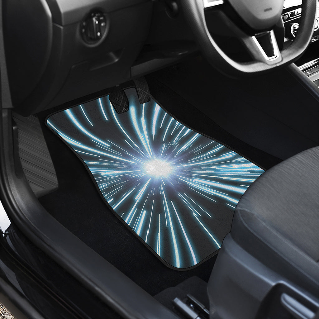 Blue Lightspeed Print Front and Back Car Floor Mats