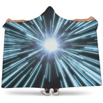 Blue Lightspeed Print Hooded Blanket