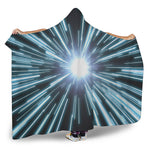 Blue Lightspeed Print Hooded Blanket