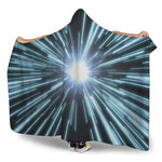 Blue Lightspeed Print Hooded Blanket