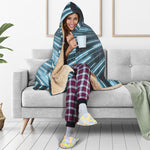 Blue Lightspeed Print Hooded Blanket
