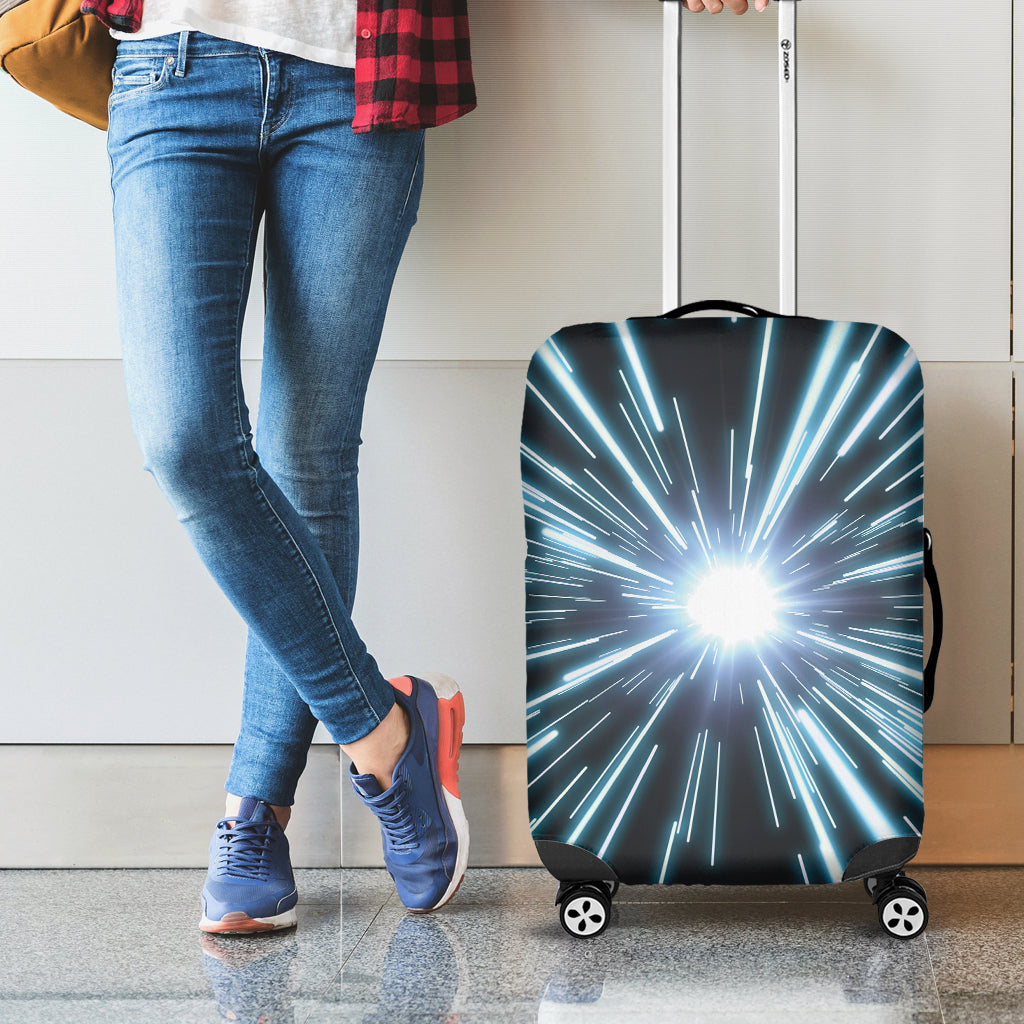 Blue Lightspeed Print Luggage Cover