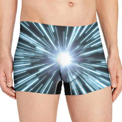 Blue Lightspeed Print Men's Boxer Briefs