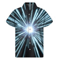Blue Lightspeed Print Men's Short Sleeve Shirt