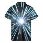 Blue Lightspeed Print Men's Short Sleeve Shirt