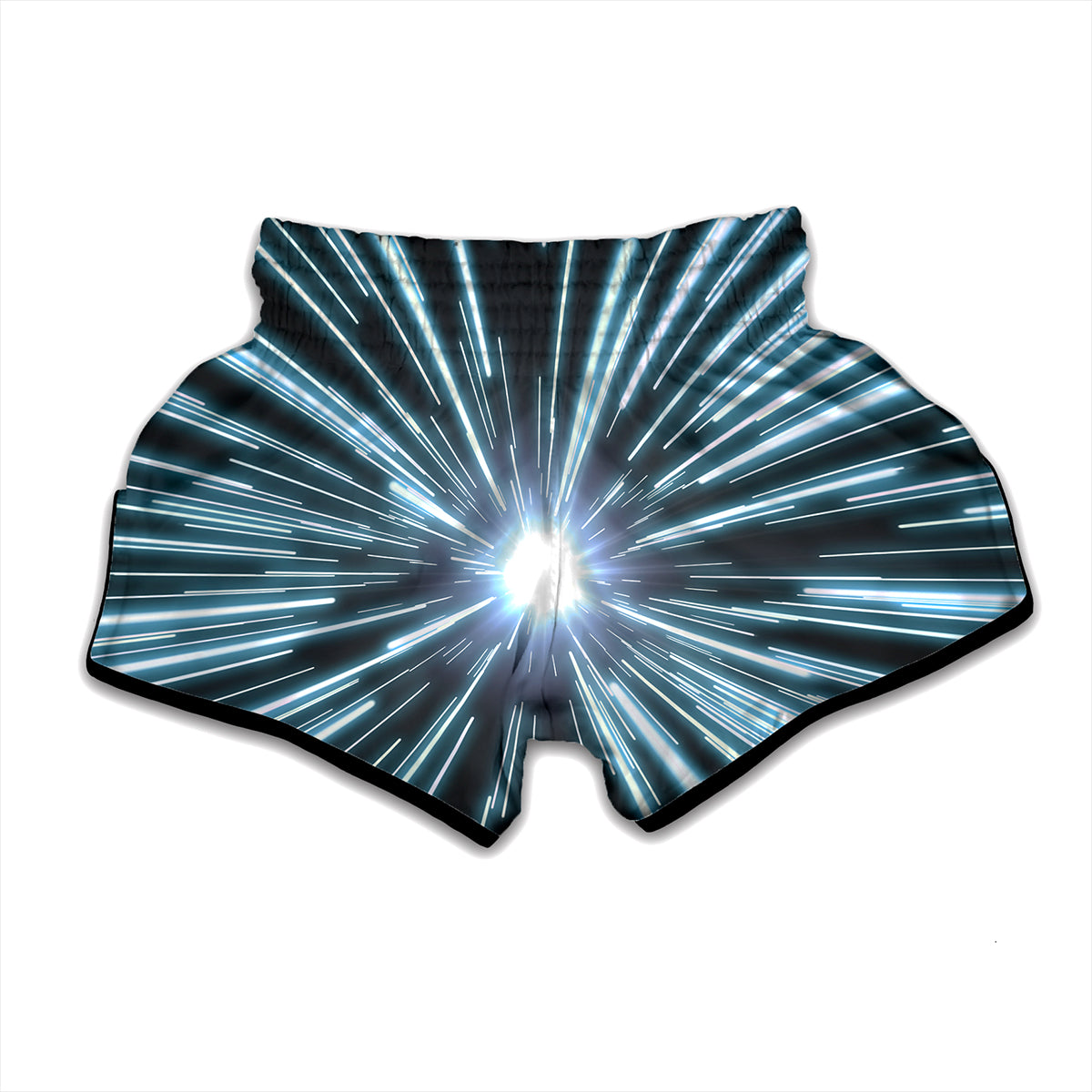 Blue Lightspeed Print Muay Thai Boxing Shorts