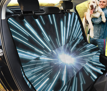 Blue Lightspeed Print Pet Car Back Seat Cover