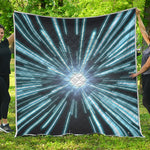 Blue Lightspeed Print Quilt