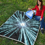 Blue Lightspeed Print Quilt