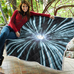 Blue Lightspeed Print Quilt