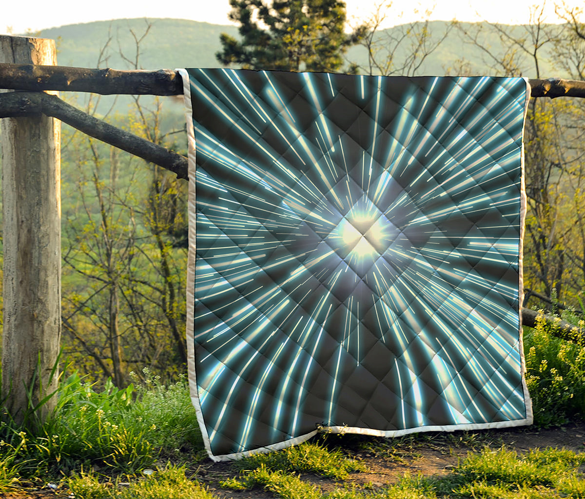 Blue Lightspeed Print Quilt
