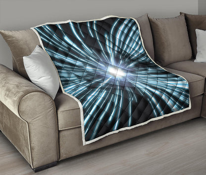Blue Lightspeed Print Quilt