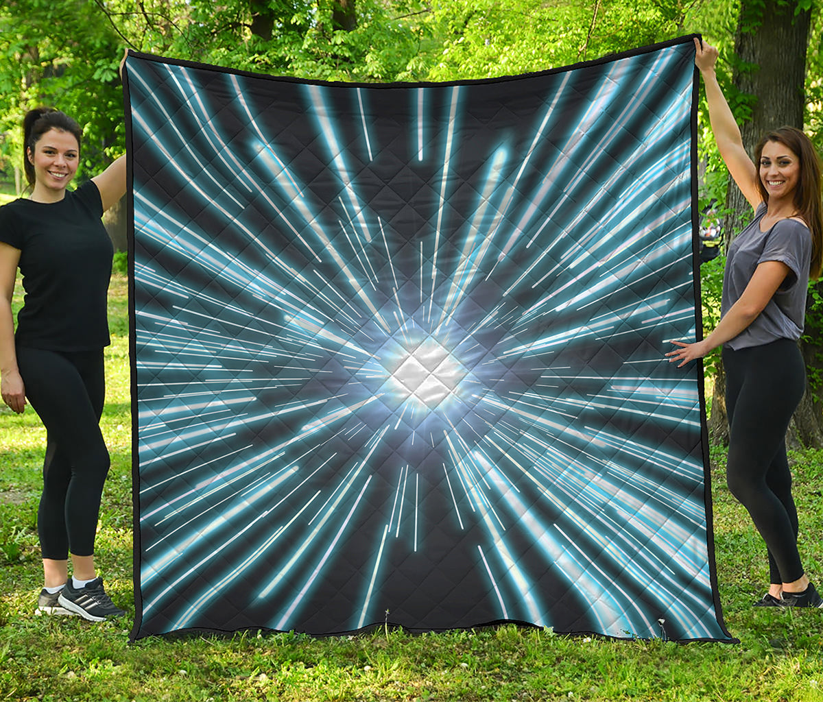Blue Lightspeed Print Quilt
