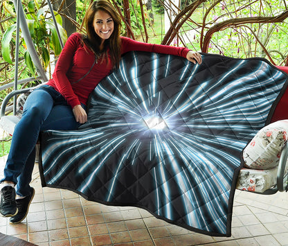 Blue Lightspeed Print Quilt