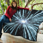 Blue Lightspeed Print Quilt