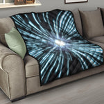 Blue Lightspeed Print Quilt