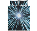 Blue Lightspeed Print Quilt Bed Set