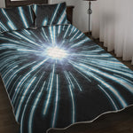 Blue Lightspeed Print Quilt Bed Set